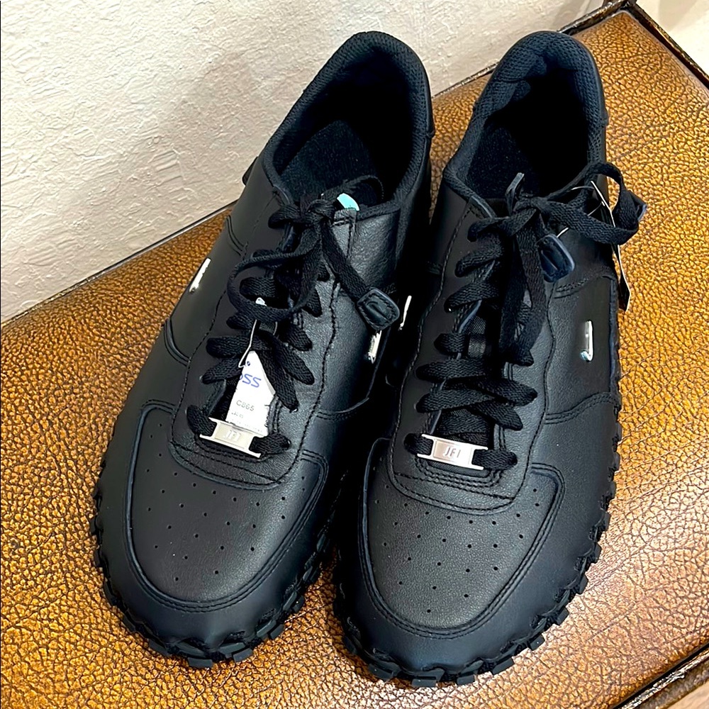 Brand New Nike J Force 1 Low LX French design Jacquemus Black Leather Sneakers!
